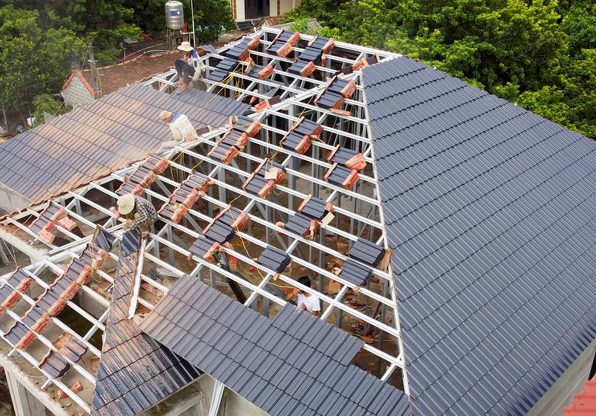 Thi công mái ngói